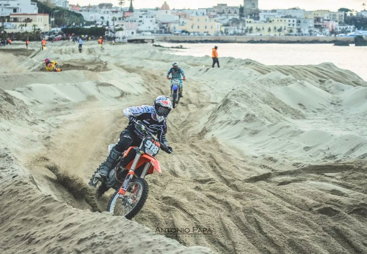 Motocross races and concerts turn the beach into a fairground